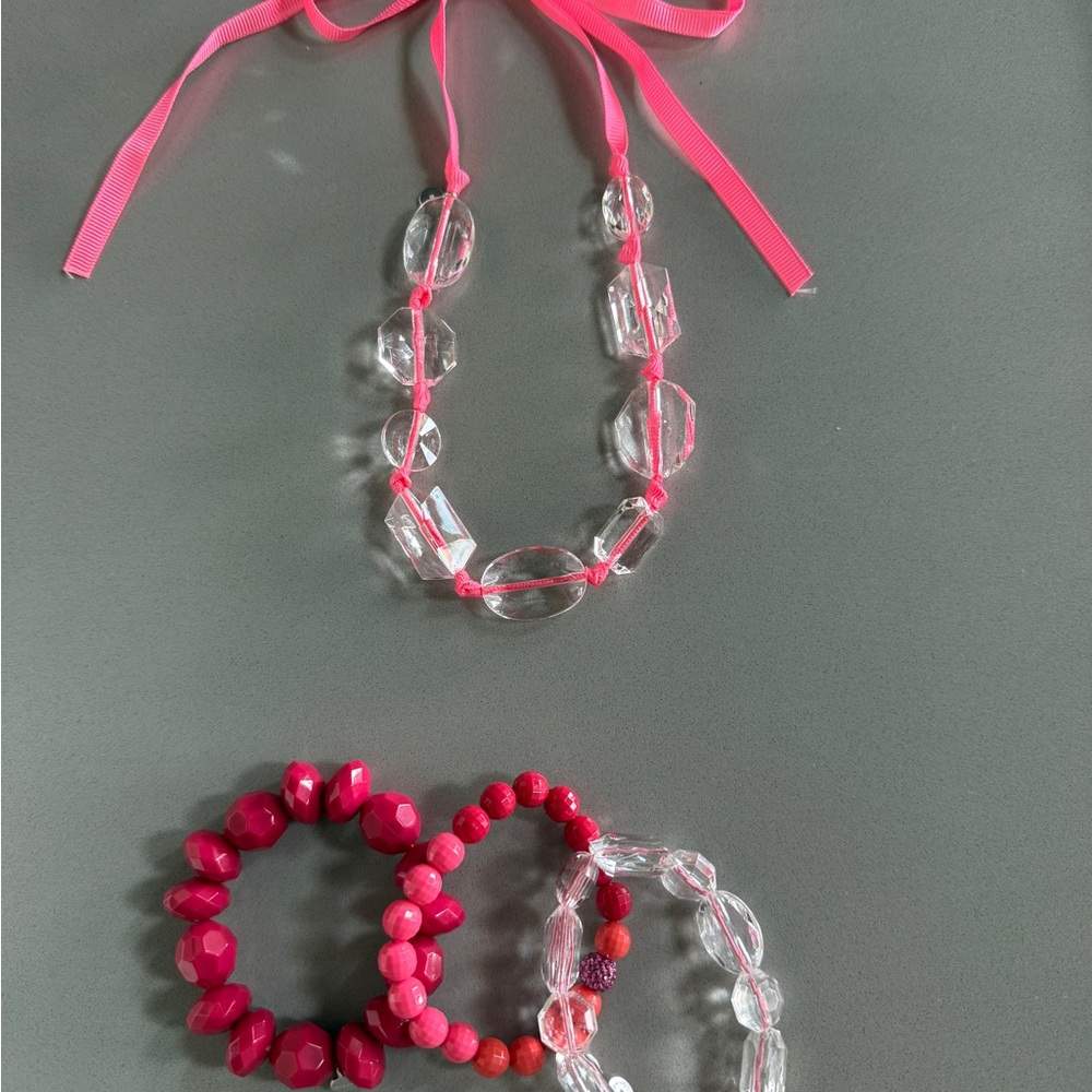 Stella & Dot Pink and White Jewelry Collection